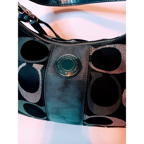 Coach Signature Logo Hobo Shoulder Bag - Picture 12 of 16